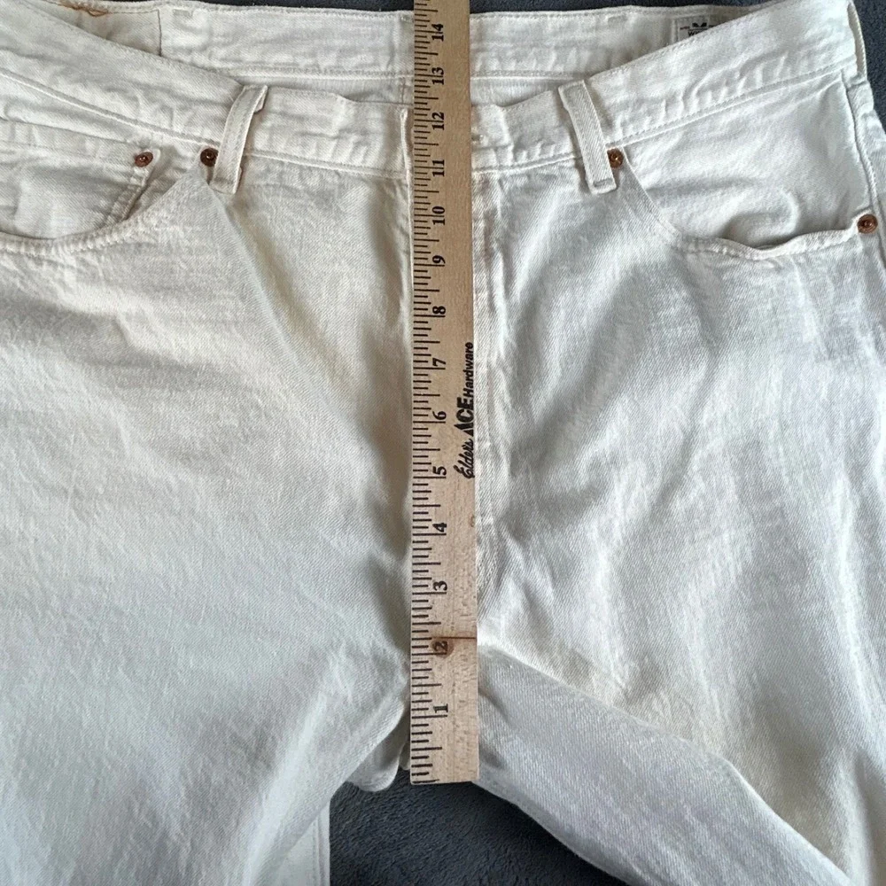 Levis 501 White Oak‎ Cone Denim Mens Jeans Off White Cream 40x30 Button Fly
